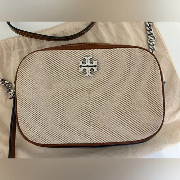 Tory Burch McGraw Canvas Color Block Camera Bag